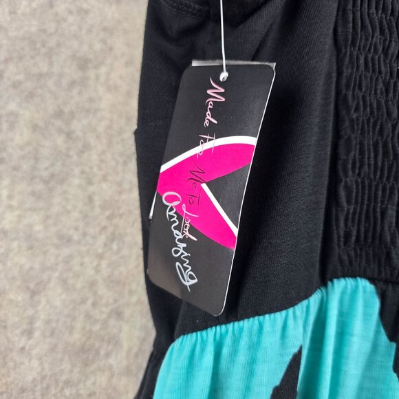 Chevron Pattern Colorful Maxi Dress XL - Picture 3 of 6